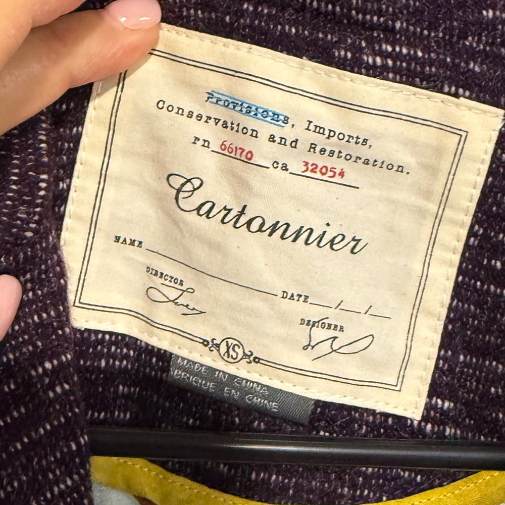 NEW Cartonnier Anthropologie Blazer Jacket Purple XS - Picture 3 of 7